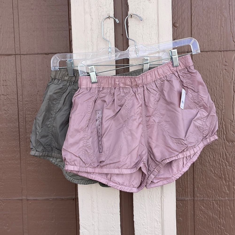 NWOT Free People Movement Shorts Set- Pink and Green